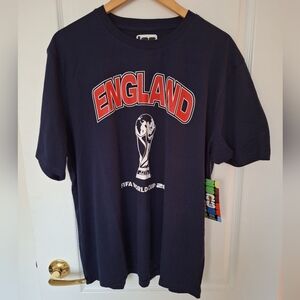 NWT England FIFA World Cup Licensed T Shirt 2026 Navy And Red Arctic Squad XL